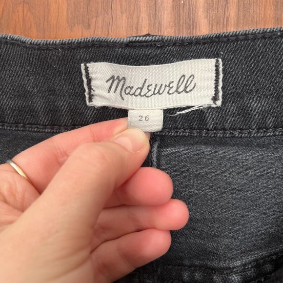 Madewell Step-Hem Stretch Jean Skirt, Washed Black, 26 - Picture 6 of 6